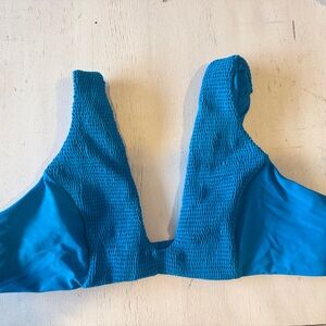 Tori Praver Blue Bikini Top